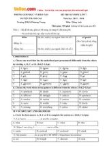 Đề thi olympic môn Tiếng Anh Lớp 7 - Năm học 2013-2014 - Trường THCS Phương Trung (Có đáp án)